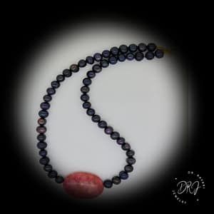 8 mm Black Pearls Necklace