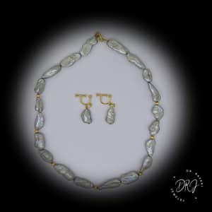 Gray Baroque Pearl Set
