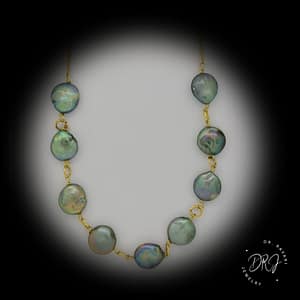 Green Baroque Pearl Necklace