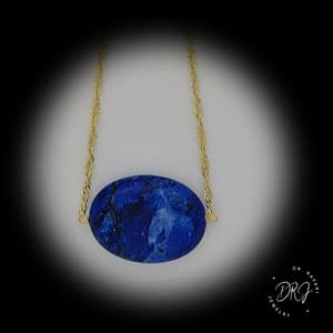 Oval Blue Agate Pendant