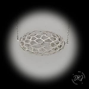 Oval  White Gold Pendant