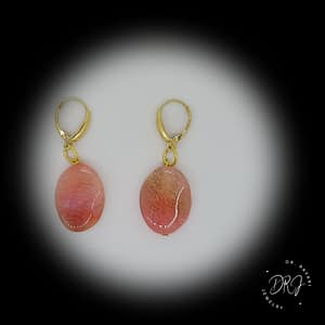 Pink Agate Earrings