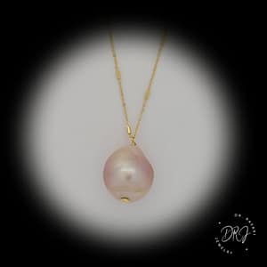 Rose Baroque Pearl Pendant