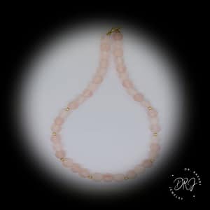 Rose Quartz Necklace, 8 mm