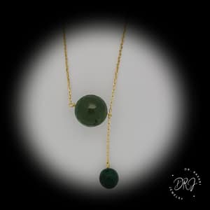 Round Green Agate Pendant
