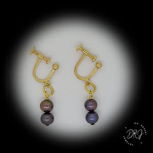 6 mm peacock Pearl Earrings