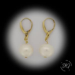 White Pearl Earrings