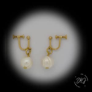 White Pearl Earrings