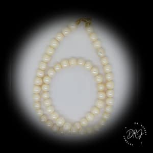 White Freshwater Pearl Necklace , 8 mm