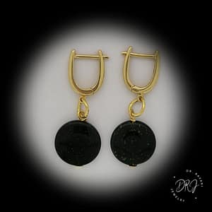 Dark Green Sandstone Earrings